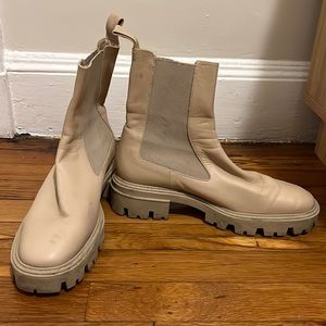 Cream Chunky Chelsea Boot